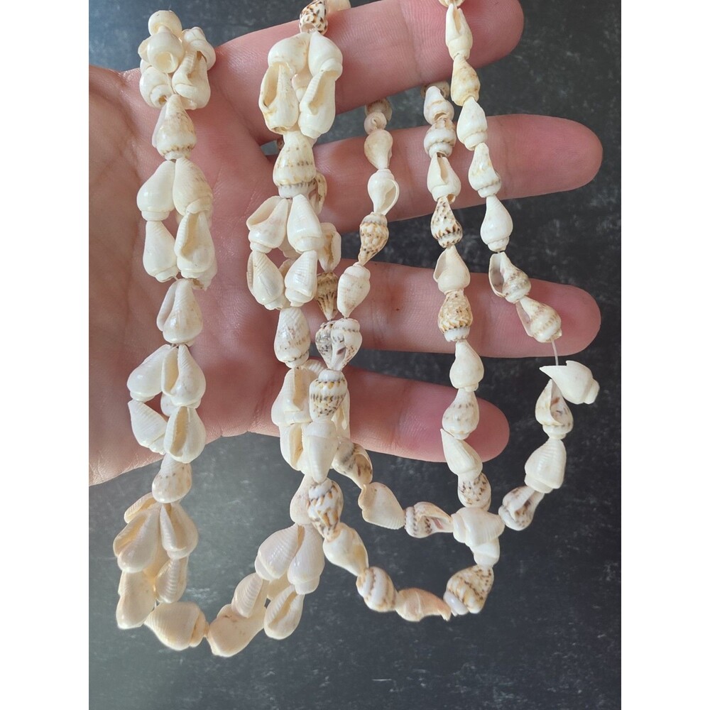 Shell Beaded Necklace Vintage READ Description